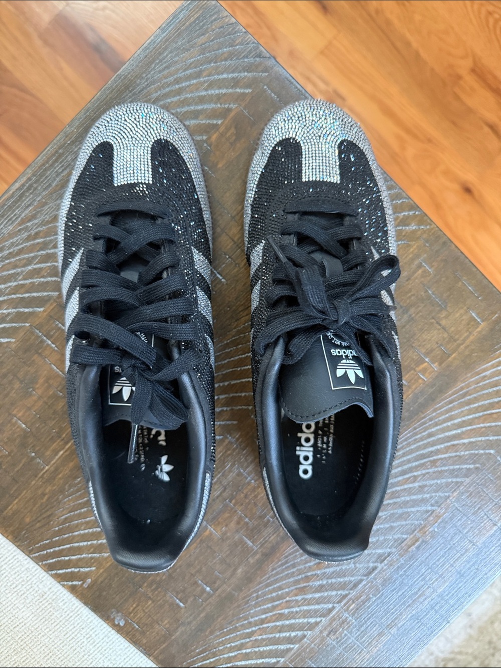 Like New adidas OG Samba Black Rhinestone - Picture 11 of 12